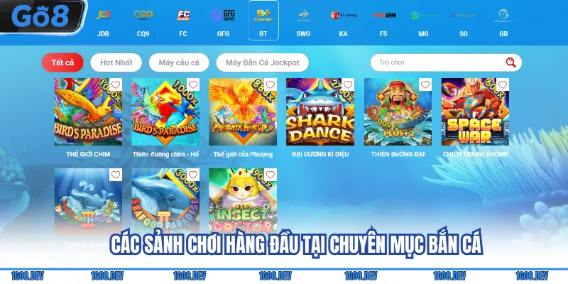 Bắn Cá Go8 - Đồ Họa Game Đẹp Mắt, Săn Thưởng Cực Dễ 4 Các sảnh chơi hàng đầu tại chuyên mục bắn cá