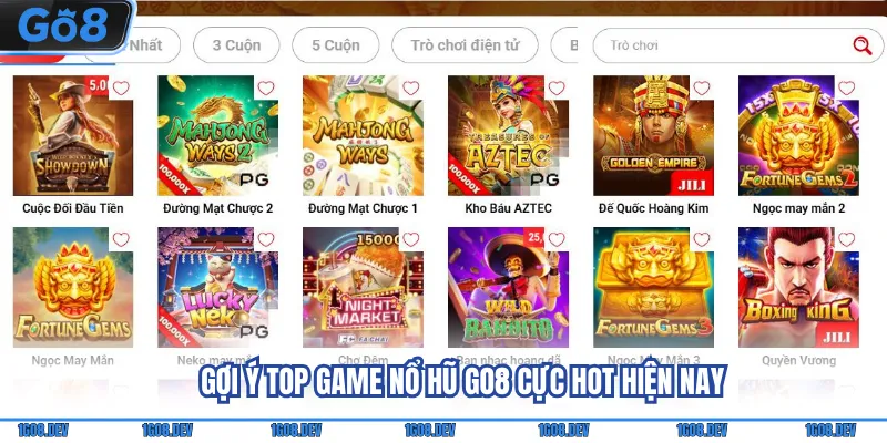 Nổ Hũ Go8 - Trải Nghiệm Game Hot & Săn Jackpot Khủng 4 Gợi ý top game nổ hũ Go8 cực hot hiện nay